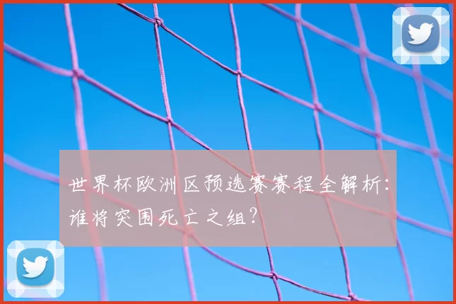 世界杯欧洲区预选赛赛程全解析:谁将突围死亡之组?