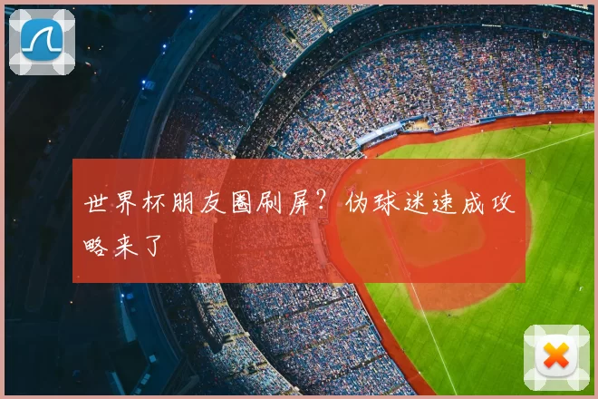 世界杯朋友圈刷屏?伪球迷速成攻略来了